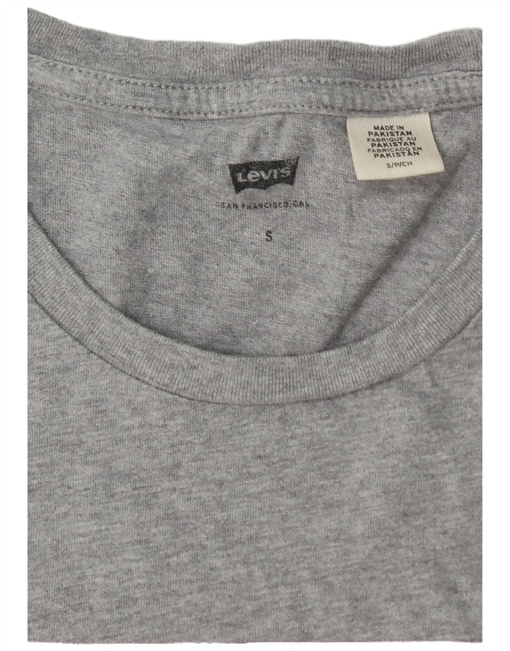 LEVI'S Mens Graphic T-Shirt Top Small Grey Cotton