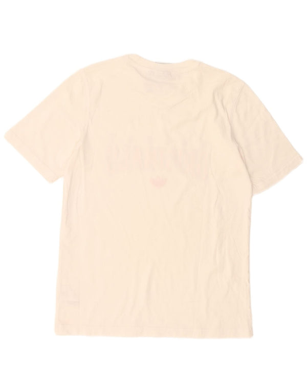 Adidas Mens Graphic T-Shirt Top Small White Cotton