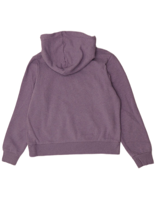 Superdry Womens Graphic Hoodie Jumper UK 16 Large Purple Flecked Cotton