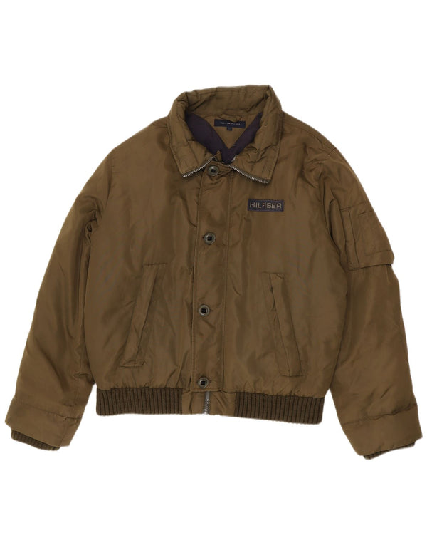 Tommy Hilfiger Mens Padded Jacket UK 40 Large Khaki Nylon