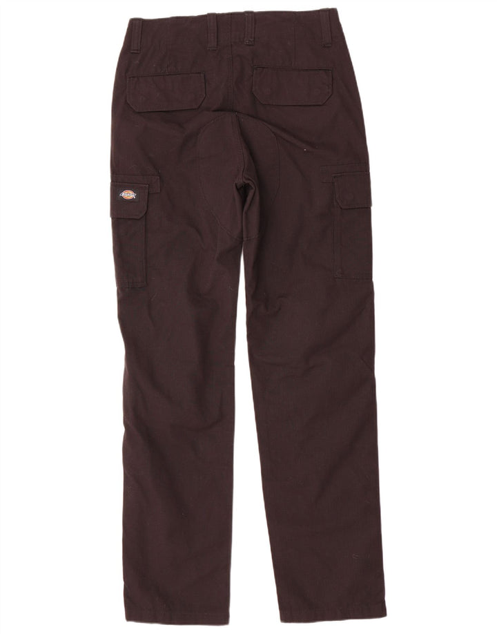 Dickies Mens Straight Cargo Trousers W28 L31 Black Cotton