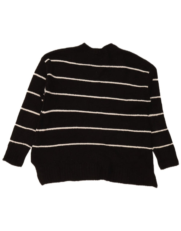Marks & Spencer Womens Boat Neck Jumper Sweater UK 14 Medium Black Striped
