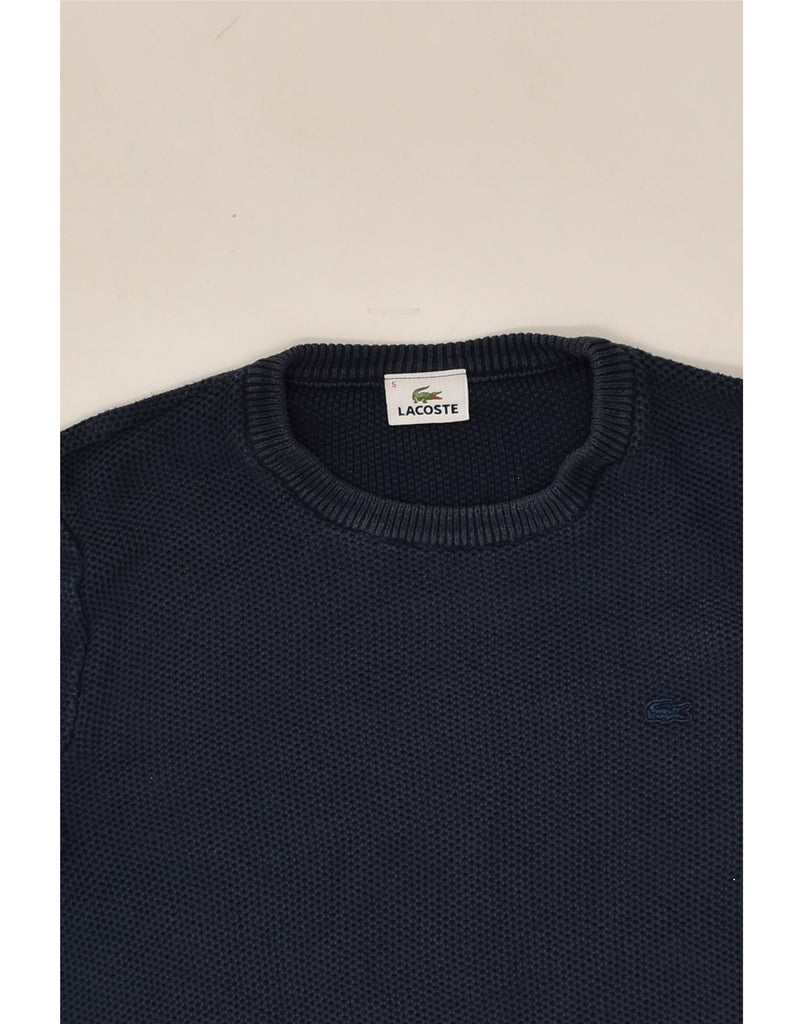 LACOSTE Mens Crew Neck Jumper Sweater Size 5 Large Navy Blue Cotton | Vintage Lacoste | Thrift | Second-Hand Lacoste | Used Clothing | Messina Hembry 