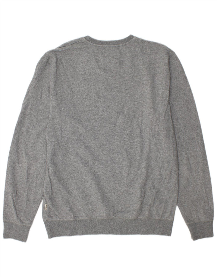 Vans Mens Graphic Sweatshirt Jumper Medium Grey Flecked Cotton
