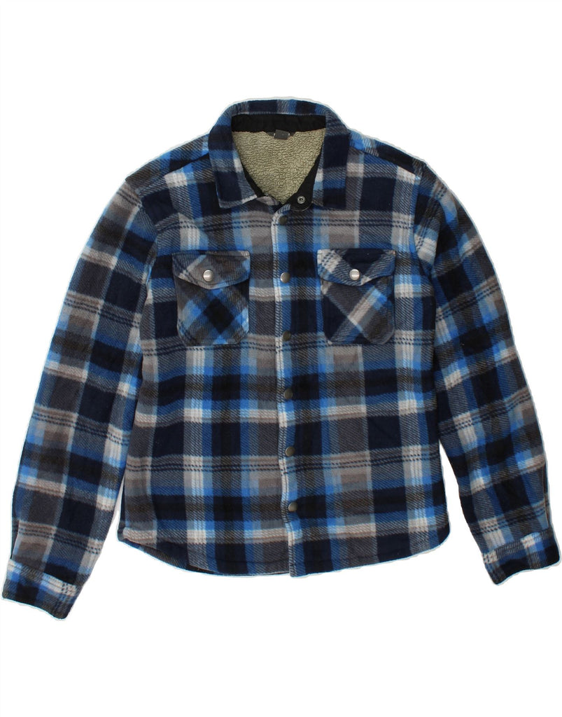 EDDIE BAUER Boys Lumberjack Flannel Shirt 14-15 Years Navy Blue Check Vintage Eddie Bauer and Second-Hand Eddie Bauer from Messina Hembry 