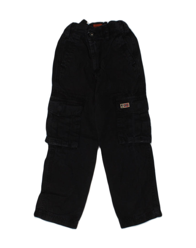 NAPAPIJRI Boys Straight Cargo Trousers 3-4 Years W20 L18 Black Cotton | Vintage Napapijri | Thrift | Second-Hand Napapijri | Used Clothing | Messina Hembry 