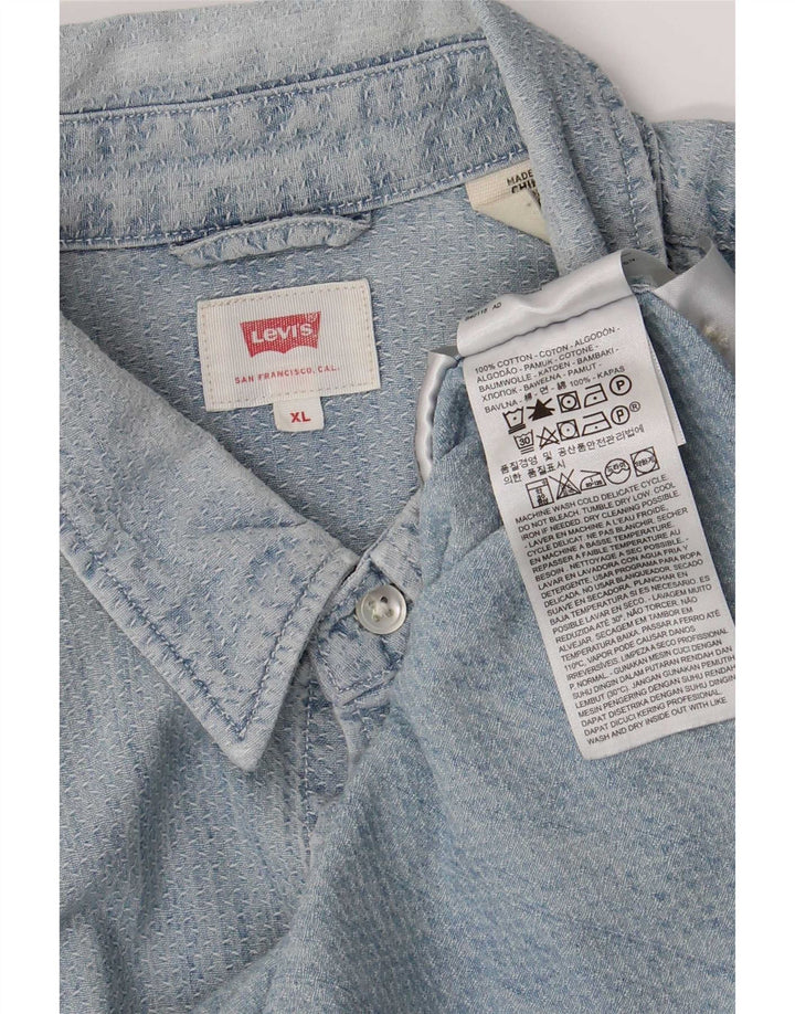 Levi's Mens Shirt XL Blue Cotton