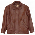 Roger Kent Mens Leather Jacket UK 40 Large Brown