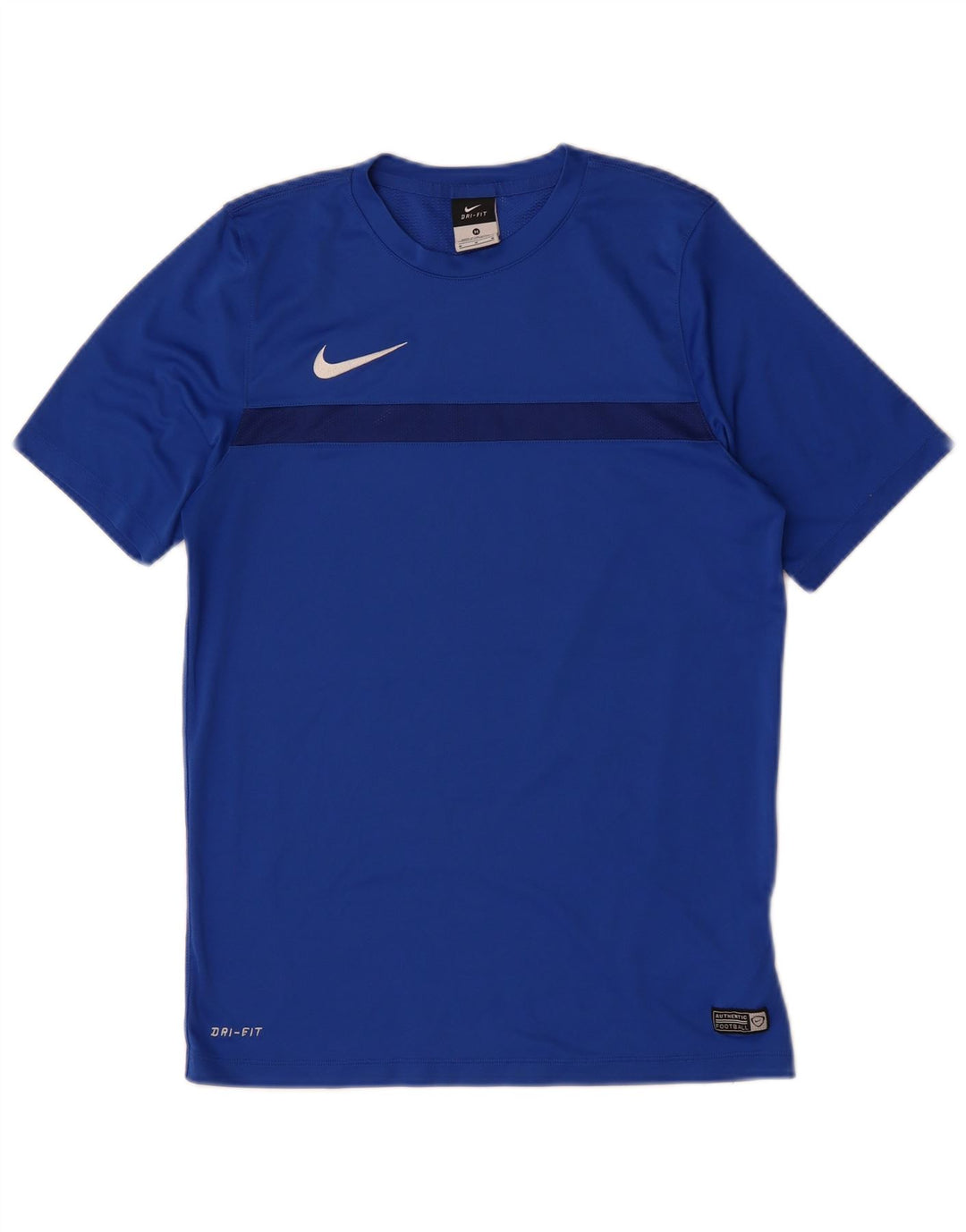 NIKE Mens Dri Fit T-Shirt Top Medium Blue Polyester