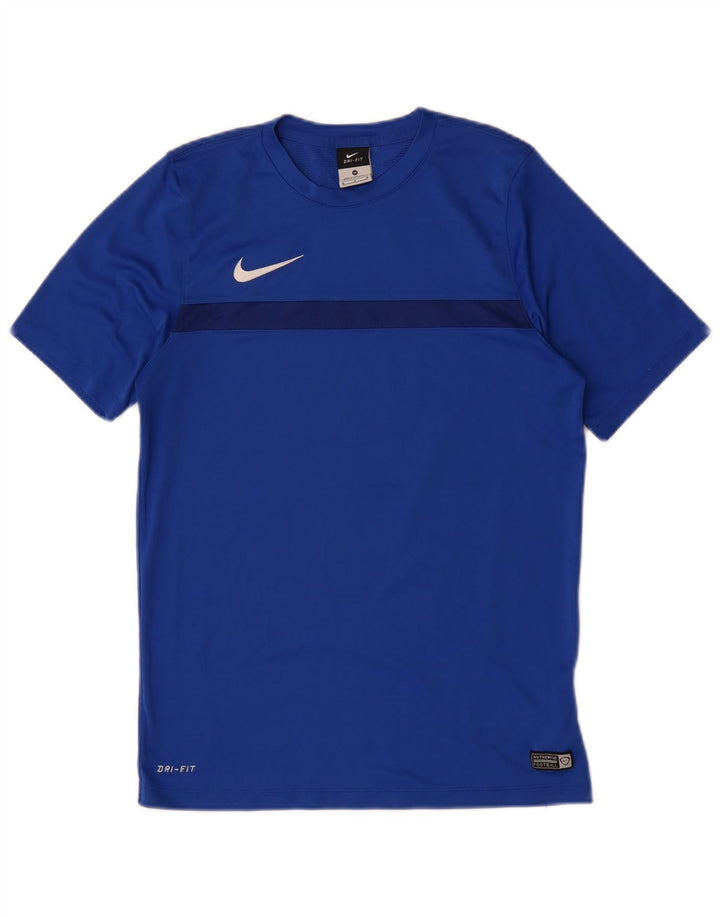 NIKE Mens Dri Fit T-Shirt Top Medium Blue Polyester