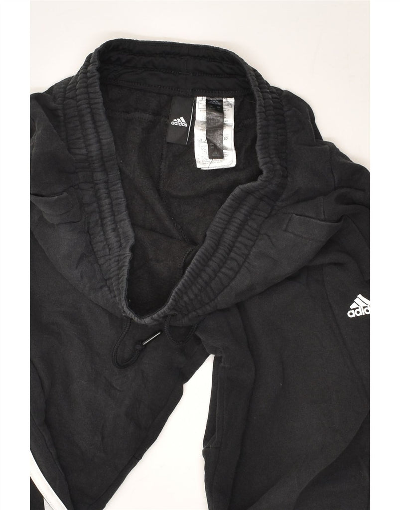 ADIDAS Womens Tracksuit Trousers Joggers UK 8-10Small Black Cotton | Vintage Adidas | Thrift | Second-Hand Adidas | Used Clothing | Messina Hembry 