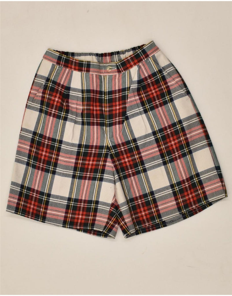 VINTAGE Womens High Waist Chino Shorts W24 XS Red Plaid | Vintage Vintage | Thrift | Second-Hand Vintage | Used Clothing | Messina Hembry 