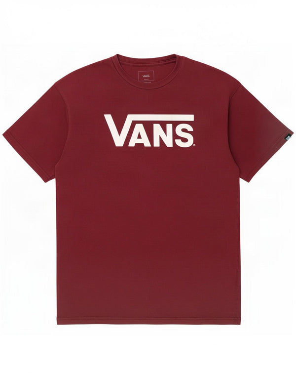 Vans Mens Classic Fit Graphic T-Shirt Top Medium Burgundy Cotton