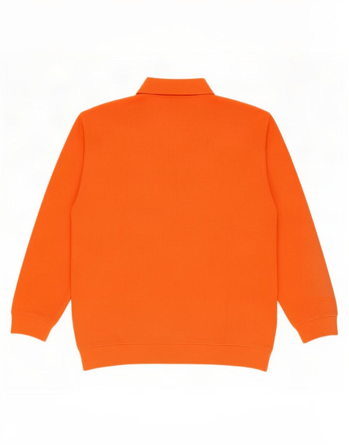 Daniel Hechter Mens Polo Neck Jumper Sweater IT 50 Medium Orange Cotton
