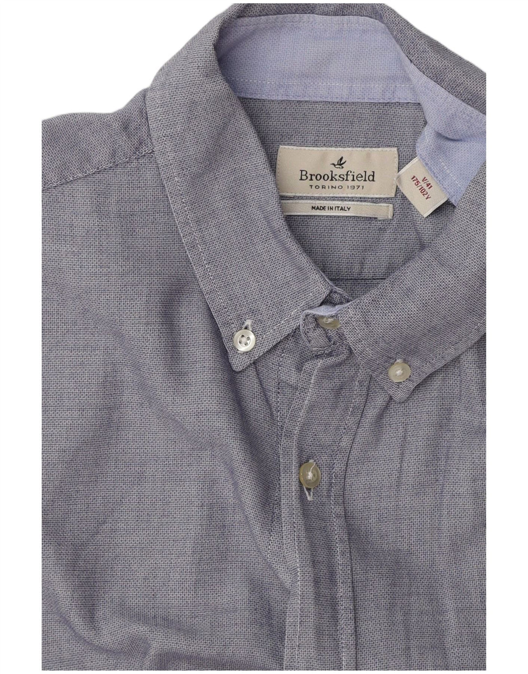Brooksfield Mens Shirt Size 41 Large Blue