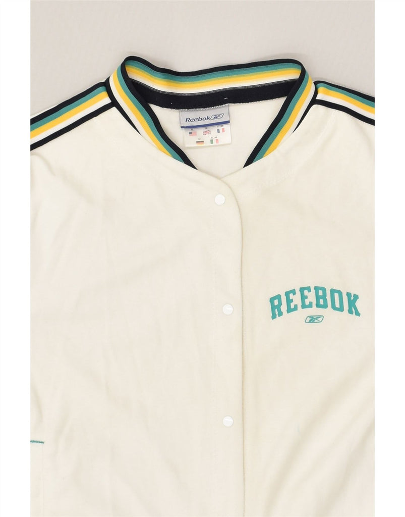 REEBOK Boys Short Sleeve Tracksuit Top Jacket 15-16 Years White | Vintage Reebok | Thrift | Second-Hand Reebok | Used Clothing | Messina Hembry 