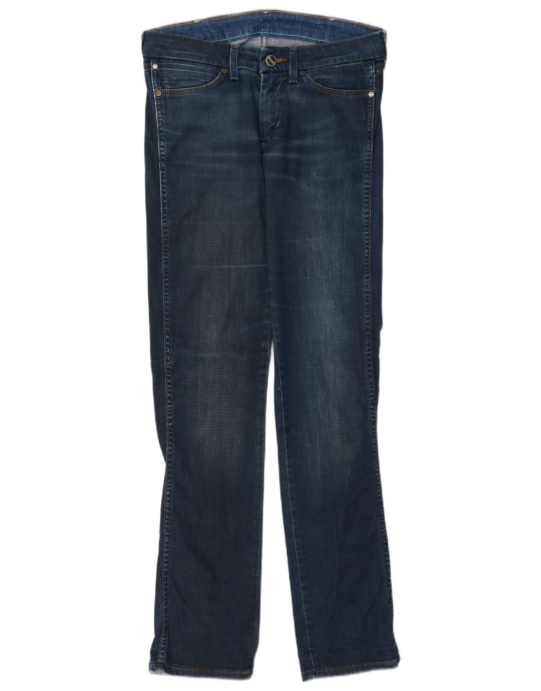 Wrangler Womens Sofia Straight Jeans W30 L36 Blue Cotton