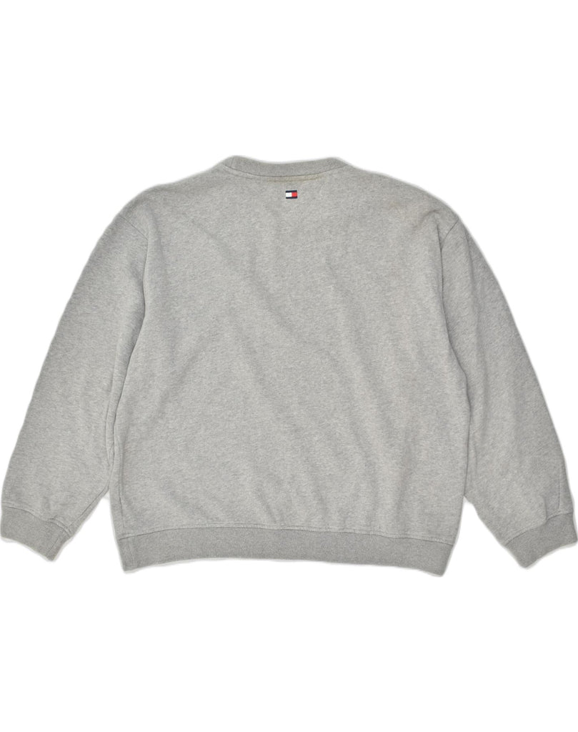 TOMMY HILFIGER Mens Sweatshirt Jumper 2XL Grey Cotton | Vintage Tommy Hilfiger | Thrift | Second-Hand Tommy Hilfiger | Used Clothing | Messina Hembry 