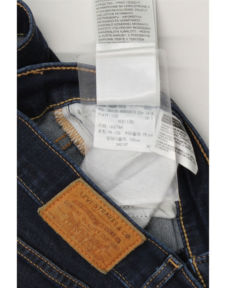 Levi's Womens Slim Jeans W31 L27 Navy Blue Cotton
