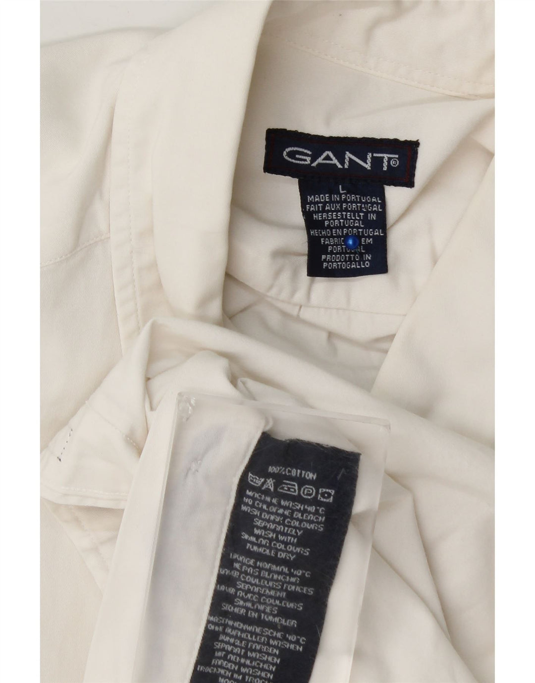 Gant Mens Short Sleeve Shirt Large White Cotton