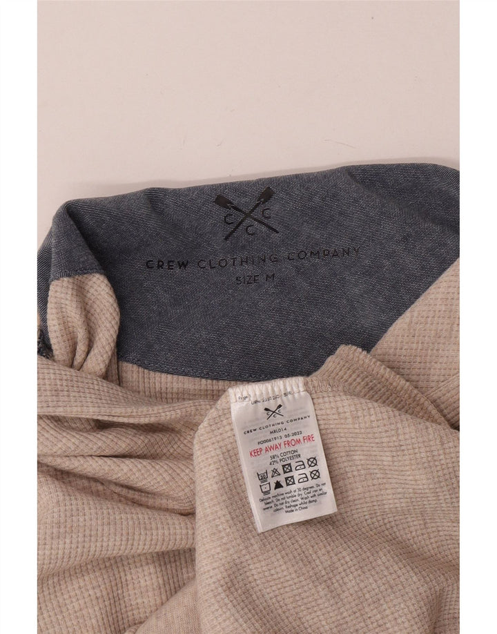 Crew Clothing Mens Hoodie Jumper Medium Beige Cotton