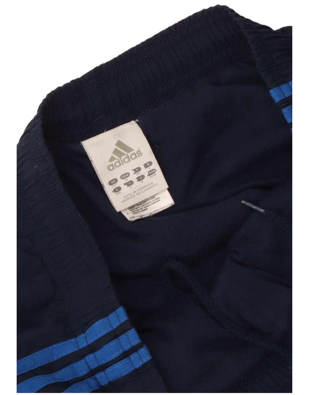 Adidas Mens Tracksuit Trousers Joggers Large Navy Blue Polyester