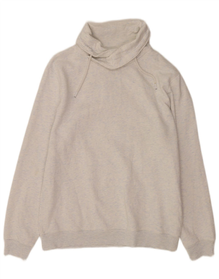 Jules Mens Slim Fit Sweatshirt Jumper Large Grey Flecked Cotton