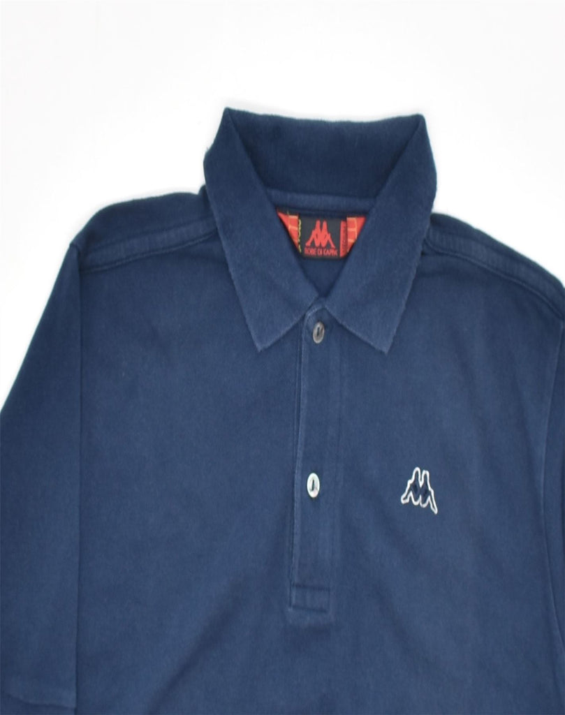 KAPPA Mens Polo Shirt Medium Navy Blue Cotton | Vintage | Thrift | Second-Hand | Used Clothing | Messina Hembry 