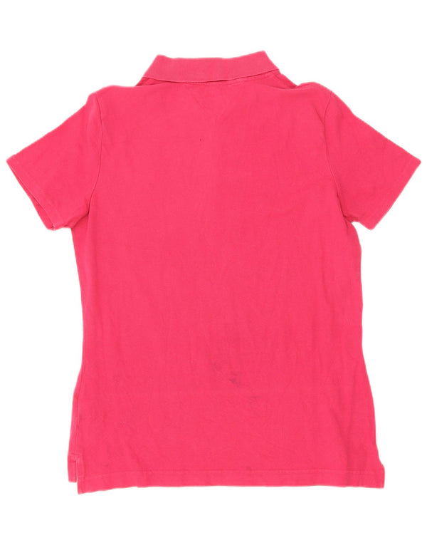 Tommy Hilfiger Womens Classic Fit Polo Shirt UK 16 Large Pink Cotton