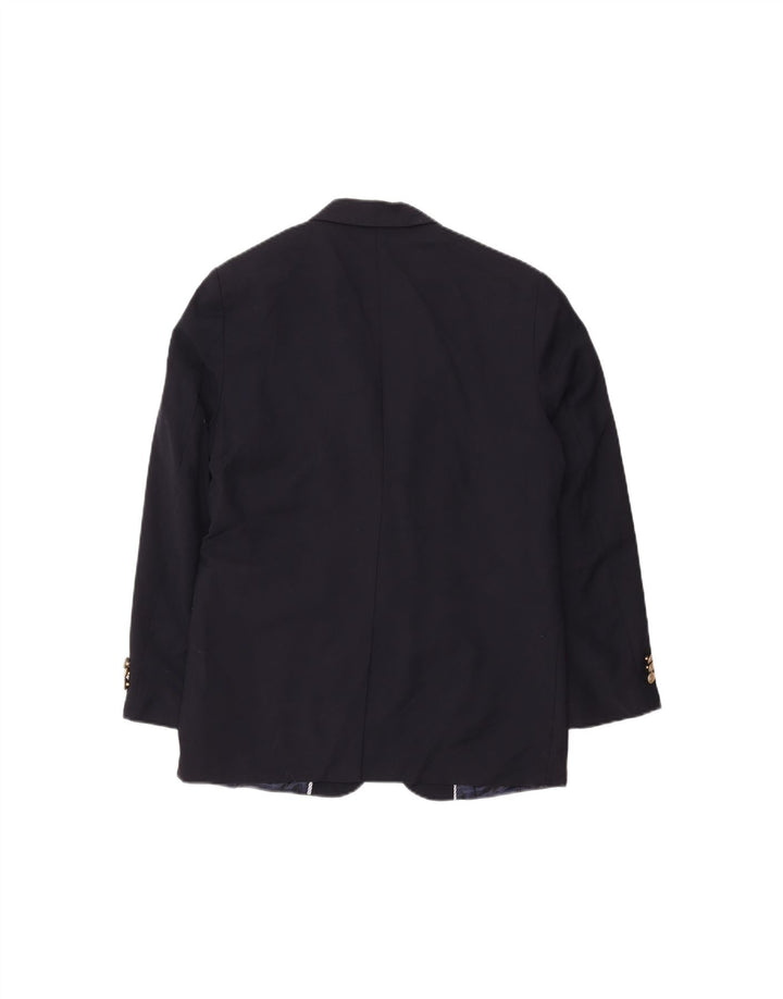 IZOD Boys 2 Button Blazer Jacket 15-16 Years XL Navy Blue Polyester