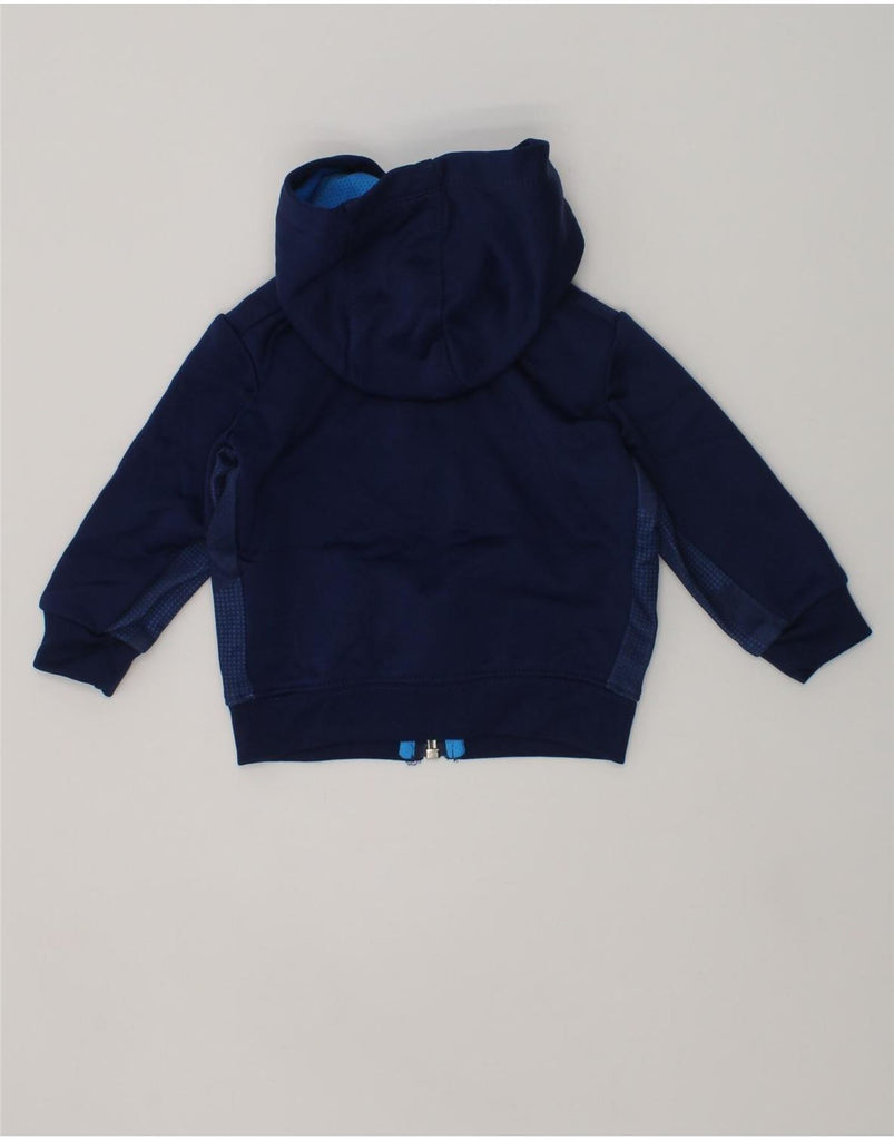 NIKE Baby Boys Dri Fit Zip Hoodie Sweater 6-9 Months Navy Blue Polyester | Vintage Nike | Thrift | Second-Hand Nike | Used Clothing | Messina Hembry 