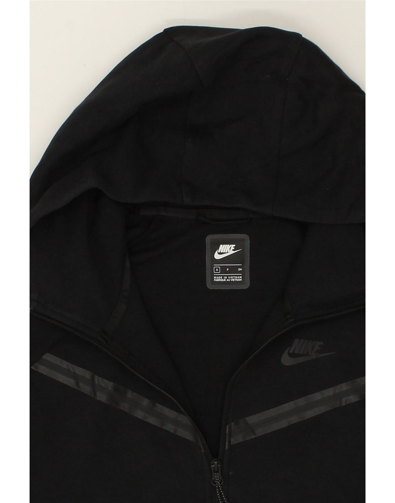 NIKE Womens Oversized Zip Hoodie Sweater UK 10 Small Black Cotton | Vintage Nike | Thrift | Second-Hand Nike | Used Clothing | Messina Hembry 