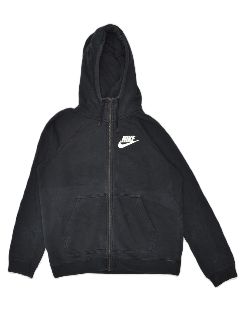 NIKE Mens Zip Hoodie Sweater Small Black Cotton | Vintage Nike | Thrift | Second-Hand Nike | Used Clothing | Messina Hembry 