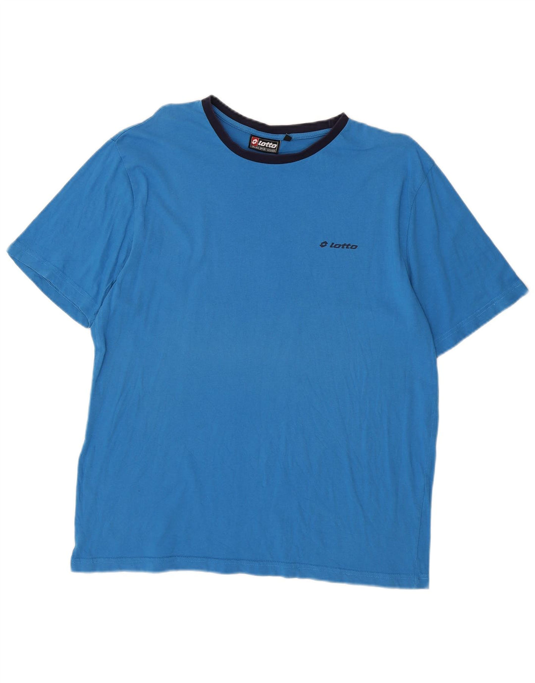 LOTTO Mens T-Shirt Top Large Blue Cotton