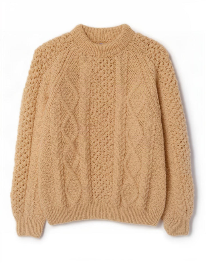 Vintage Mens Turtle Neck Jumper Sweater Large Off White
