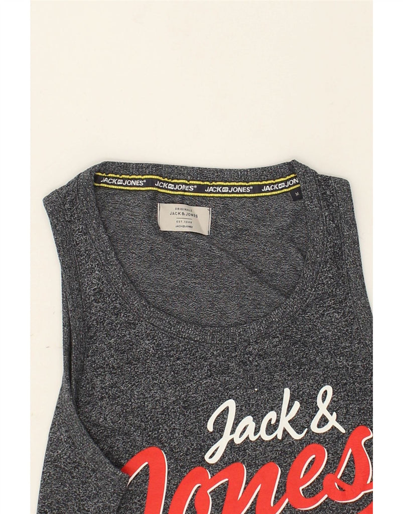 JACK & JONES Mens Graphic Vest Top Medium Grey Cotton | Vintage Jack & Jones | Thrift | Second-Hand Jack & Jones | Used Clothing | Messina Hembry 