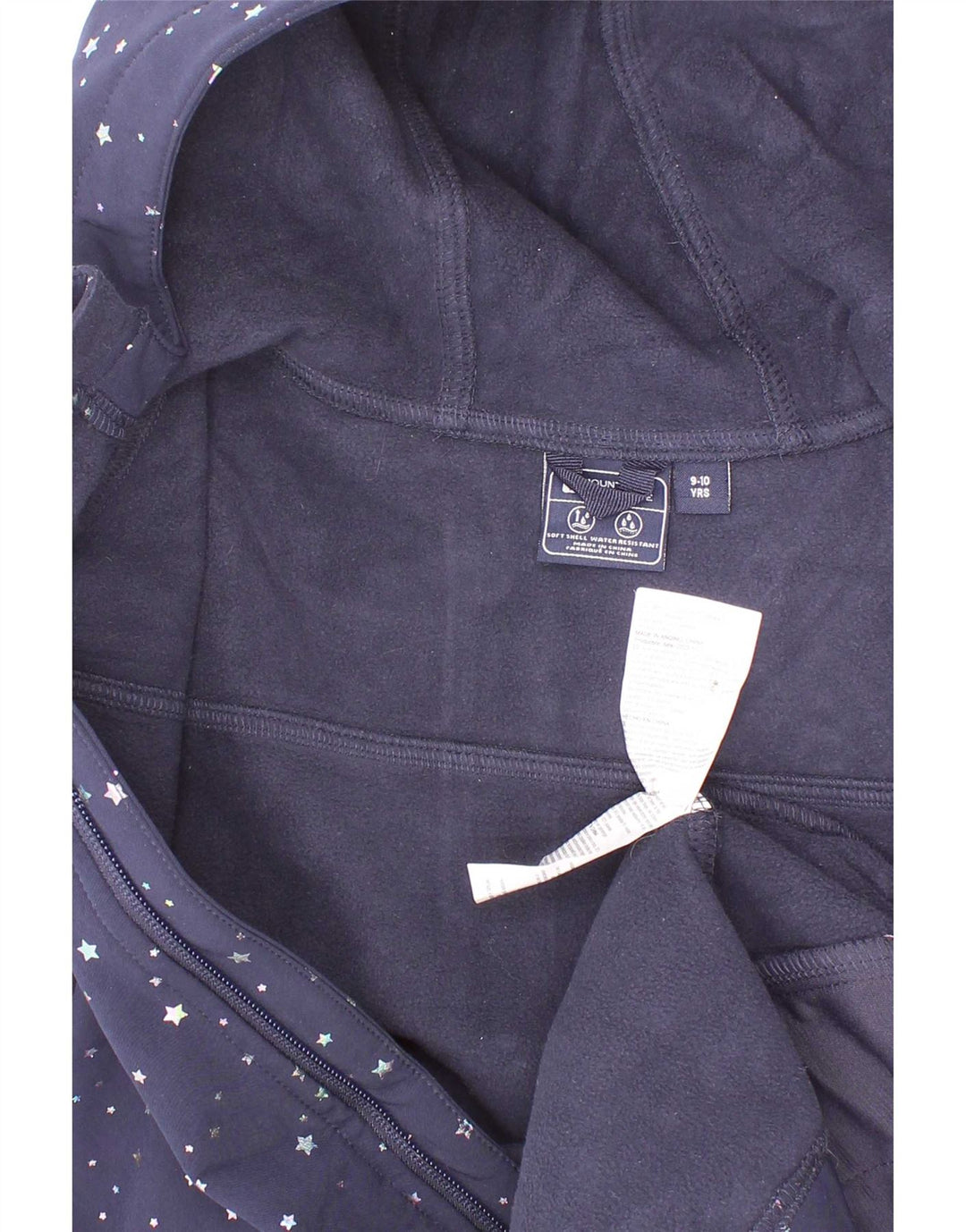 Mountain Warehouse Girls Windbreaker Jacket 9-10 Years Navy Blue Spotted