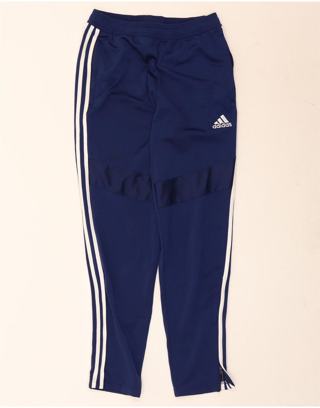 Adidas Mens Tracksuit Trousers Small Navy Blue Polyester