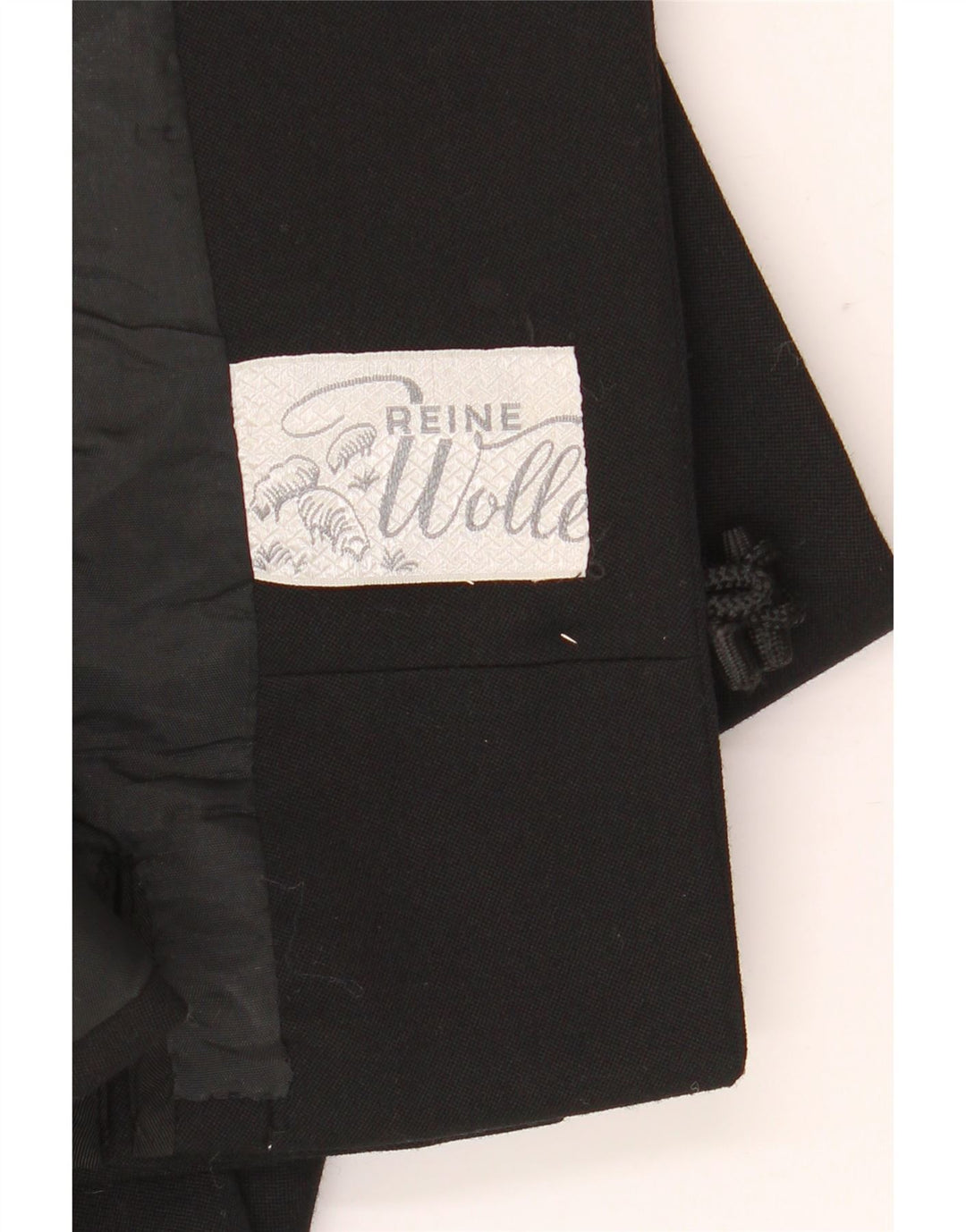 Reine Wolle Womens 3/4 Sleeve 3 Button Blazer Jacket UK 12 Medium Black