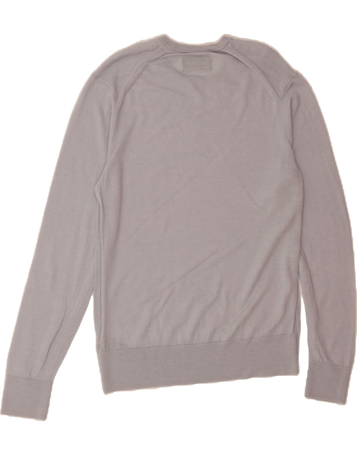 ALL SAINTS Mens Crew Neck Jumper Sweater Medium Grey Wool Vintage All Saints and Second-Hand All Saints from Messina Hembry 