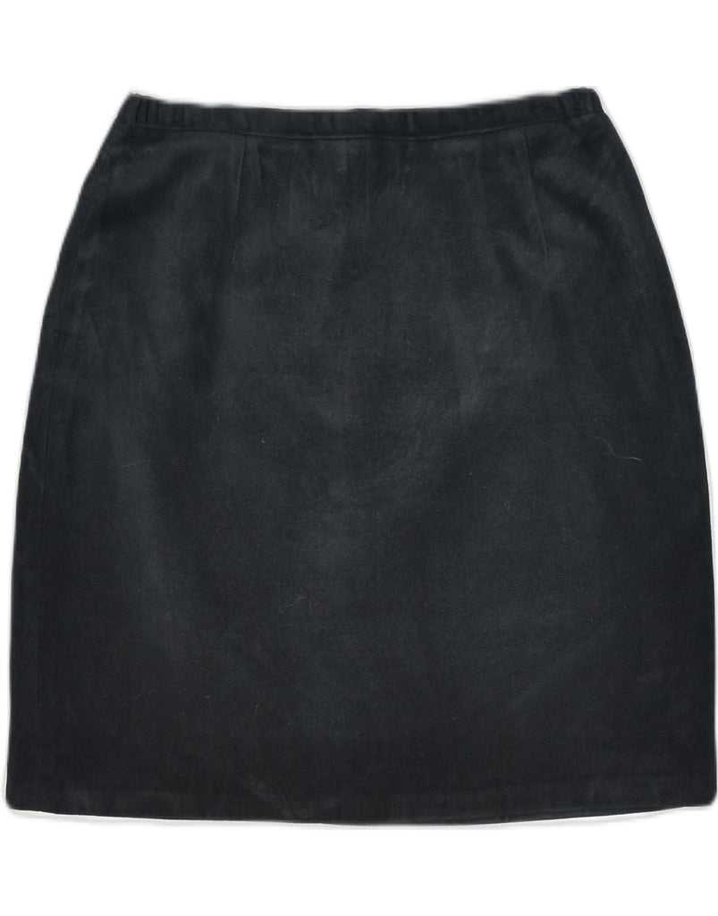 VINTAGE Womens Velvet Straight Skirt Medium W28 Black Polyester | Vintage | Thrift | Second-Hand | Used Clothing | Messina Hembry 