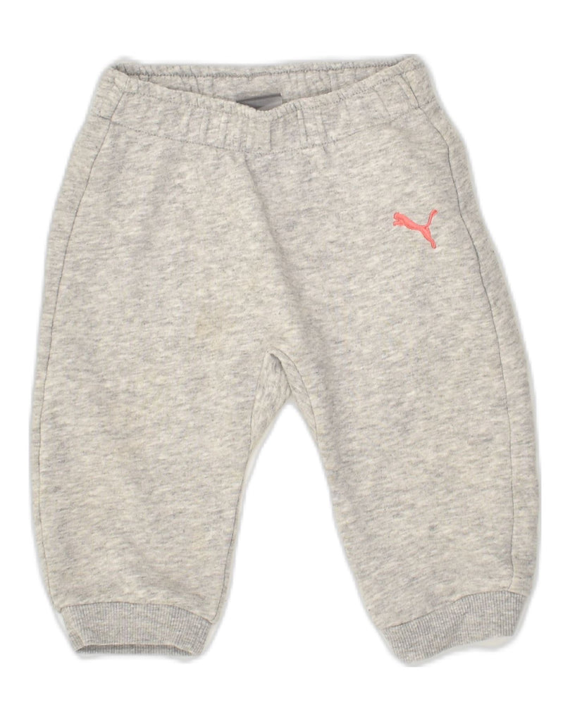 PUMA Baby Girls Tracksuit Trousers 6-9 Months Grey Cotton | Vintage Puma | Thrift | Second-Hand Puma | Used Clothing | Messina Hembry 