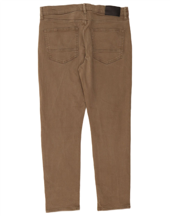 Marks & Spencer Mens Slim Jeans W34 L29 Khaki Cotton