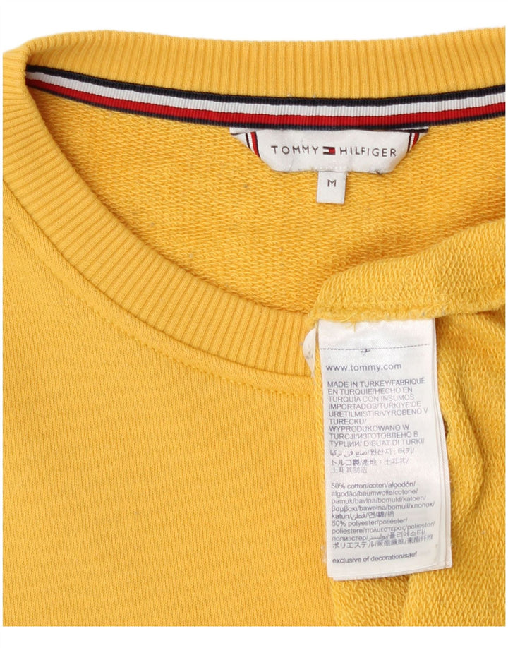 Tommy Hilfiger Womens Sweatshirt Jumper UK 14 Medium Yellow