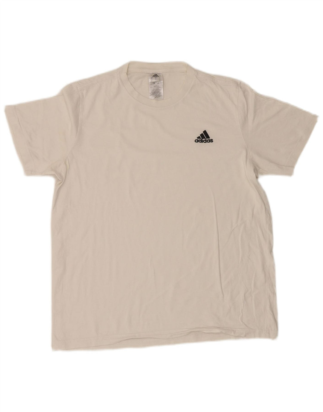 Adidas Mens T-Shirt Top Large White Cotton