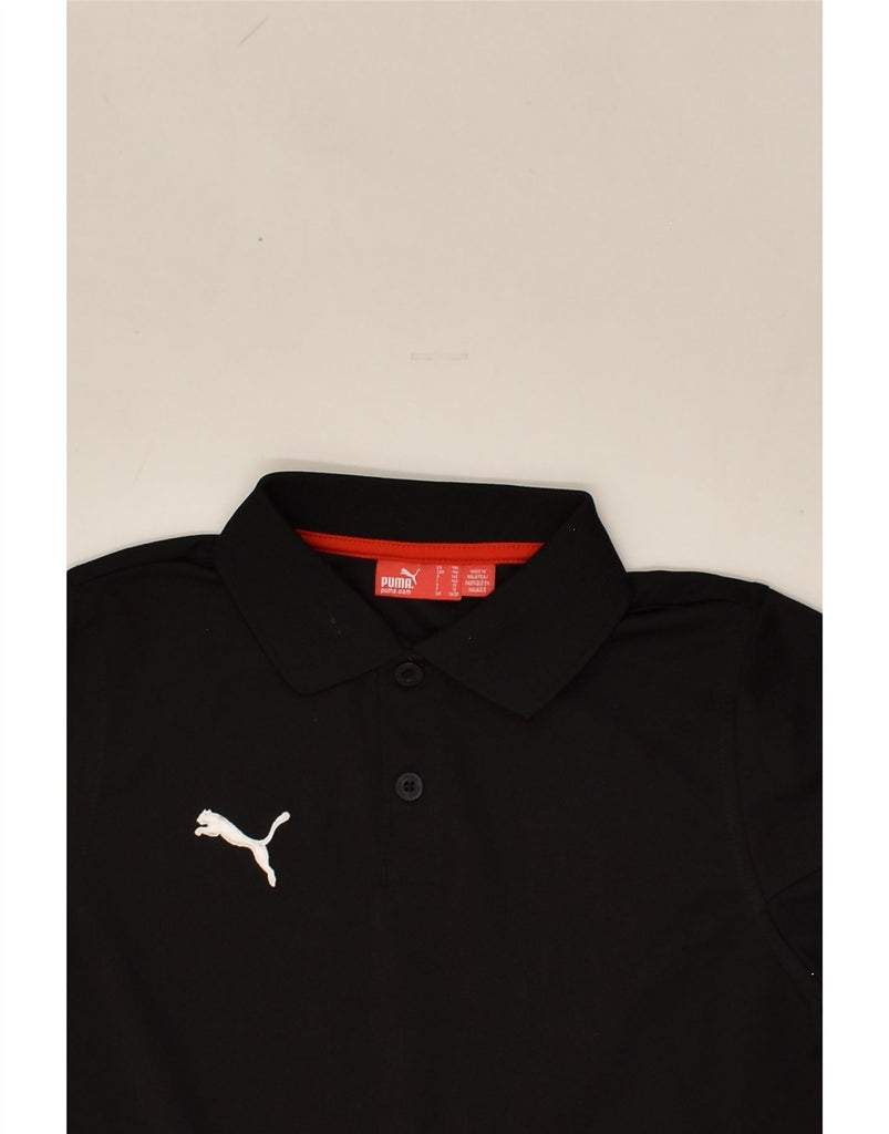 PUMA Boys Polo Shirt 9-10 Years Medium Black Polyester | Vintage Puma | Thrift | Second-Hand Puma | Used Clothing | Messina Hembry 