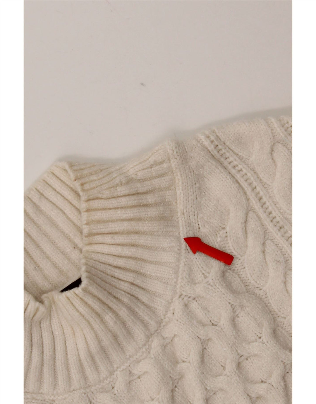 Marks & Spencer Womens Turtle Neck Jumper Sweater UK 14 Medium White