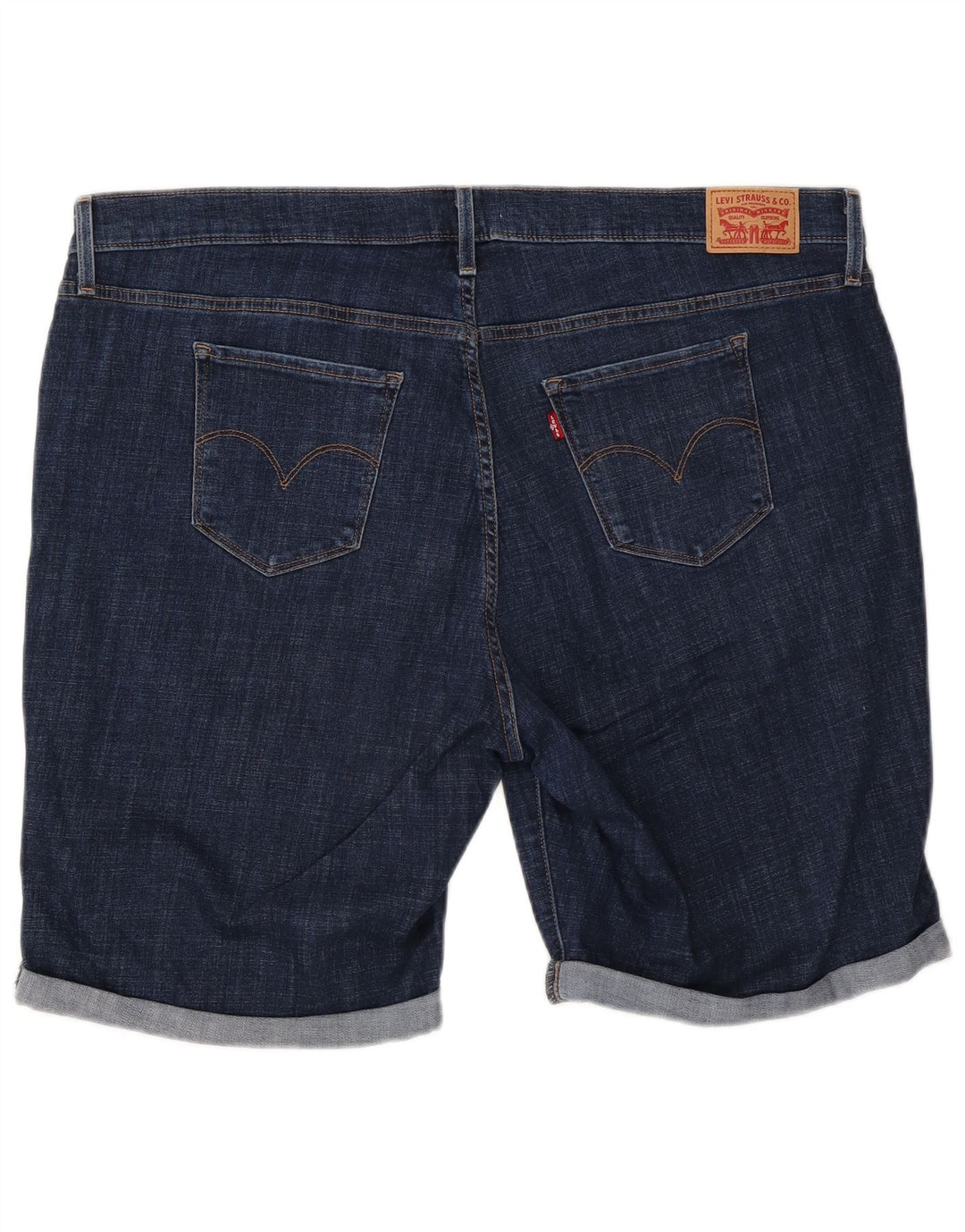 Levi's Womens Denim Classic Fit Bermuda Shorts US 22 3XL W44 Navy Blue