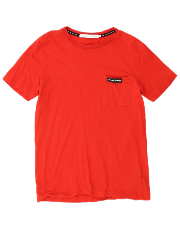 Calvin Klein Jeans Mens T-Shirt Top Medium Red