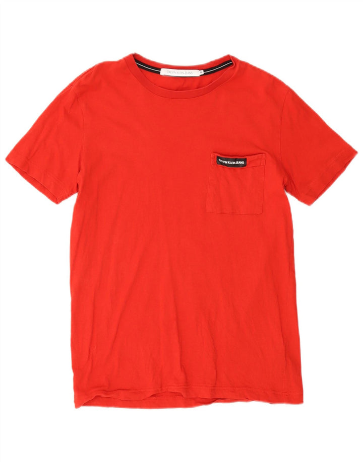 Calvin Klein Jeans Mens T-Shirt Top Medium Red